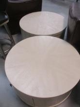 Pair of New Riverside Round Side Tables