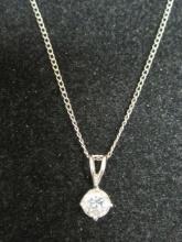 14k White Gold Diamond Pendant- Appraised at $1650!