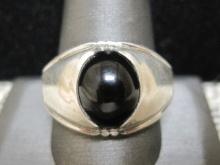 Men's Sterling Silver Black Onyx Ring