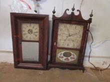 Antique Seth Thomas Weight Driven "30hr Brass" Shelf Clock and Eli & Samuel Terry