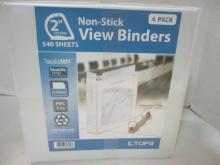 New Old Stock Tops 4-Pack of 2" Non-Stick View Binders