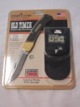 New Old Stock Schrade Cutlery Old Timer Lockback Knife with Sheath