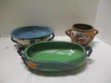 3 Hermitage Pottery Roseville Bowls
