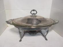 Wallace Baroque Silverplate Oblong Chafing Dish Server