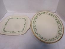 Lenox Holiday Square 11" & Oval Platter (16 x 12)