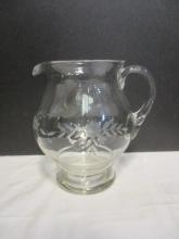 Crystal Etched Pitcher