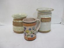Golden Age Pottery Spoons/utensils Caddy, Mexican Pottery Mug