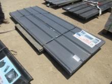 New Unused 8' x 3' Grey Metal Roof Panels,