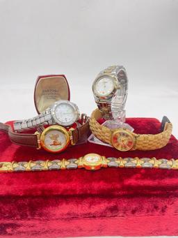 Women's watches incl. Seiko 100m Couture, Fossil, Guess, Anne Klein and Disney - need batteries