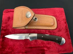 Vintage Buck 532 Bucklock Single Blade Knife & model 137 Steelmaster Honer