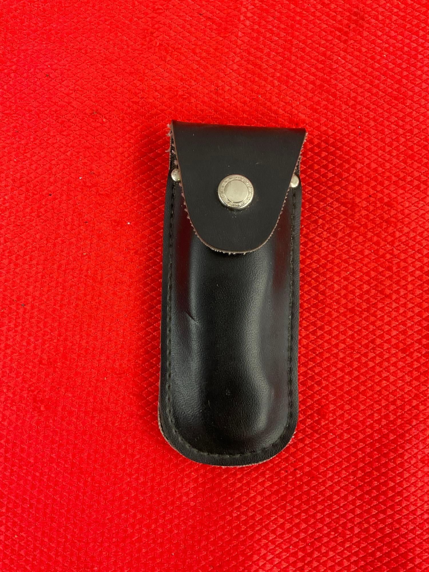 Vintage Western 2.5" Steel Folding Blade Westlock Pocket Knife Model S-531A w/ Sheath. See pics.