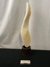 Light Figure Study 33 by Marv Poulson, One of a kind Original, Amber Calcite & Patinated Steel w/...