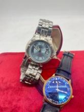 Guess Waterpro watch, currently running and in good cond w/ Fossil faceted face watch
