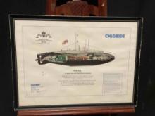 Framed Print of the HMS Holland I from HMS Dolphin The Royal Navy Submarine Museum