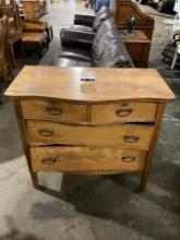 Antique Wooden 4-Drawer Dresser. As Is. See pics.