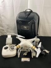 DJI model Phantom 3 Pro Drone (needs work) & DJI Model GL300B Remote w/ Backpack Travel Case