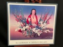 Framed Poster with art from Native American Artist R.C. Gorman - Santa Fe Fine Arts