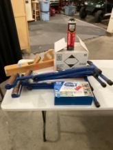 Collection of Tools incl. Wood Hand Planer, 3x Record RPR 400 Roller Stands, & Kreg Deck Jig,