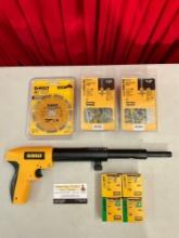 DeWalt P2201 .22 Caliber Single Shot Powder Actuated Fastening Tool & 7 pcs Supply Assortment. See