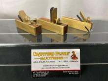 Trio of Indian Made small Modelers Brass Planes, different angles