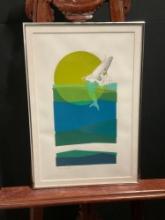 Framed LE Signed & #d 108/1500 Litho titled Humpback Whale by Peter Parnall
