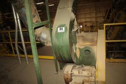30hp Blower, includes Intake Pipe & Outflow Pipe to Refiners (Used to cool