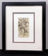 Robinson Bordman Drawing - Subway Work, Signed BR '25 Lower Right, Framed W
