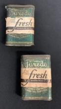 2 Tobacco Tins W/ Paper Sleeves, See Photos For Condition