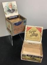 2 Vintage Cigar Boxes - Charles Denby & Dry Slitz, See Photos For Condition
