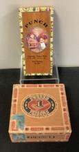 2 Vintage Cigar Boxes - Punch & Swanky Juniors, See Photos For Condition