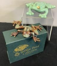 2 Frogs - The Potting Shed & Golden Pond, Collection By Greentree, In Box