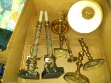 BL-Pair Table Lamps, Assorted Brass