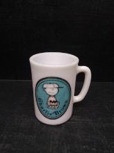 Vintage Milk Glass Charlie Brown Childs Mug