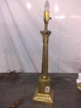 Lamp-Antique Brass Corinthian Column