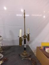 Lamp-Vintage Marble Base Double Arm