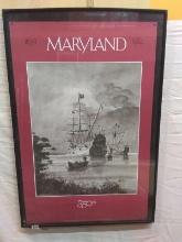 Artwork -Framed Poster-The 350th Anniversary of Maryland