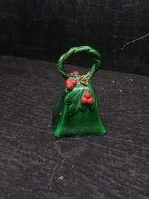 Vintage MCM Green Ceramic Bell