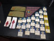 Collection Assorted BSA Memorabilia -Patches, Hats, Cards