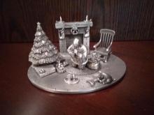 1988 Limited Edition Remembering Santa Pewter Christmas Decor