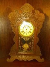 Antique Gingerbread Key Wind Clock, Working
