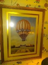 Framed and Matted Print, Hot Air Balloon