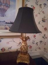 Gold Tone Pineapple Decor Lamp