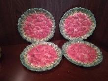 Collection of 4 Strawberry Luncheon Plates by Takahashi