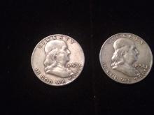 (2) 1958 Franklin Half Dollar (x2)