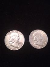 (2) 1959 Franklin Half Dollar (x2)