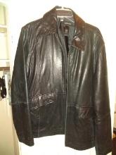 Liz Claiborne Black Leather Jacket, Ladies Medium