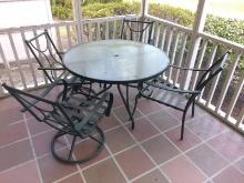 Metal Patio Table & 4 Chairs