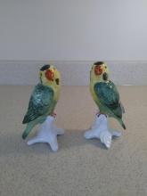 Pair Hand Painted Italian Birds