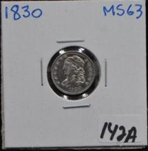 1830 CAPPED BUST HALF DIME