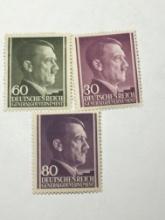 30,60 & 80 Reichsmark W W 2 Hitler Stamps Mint